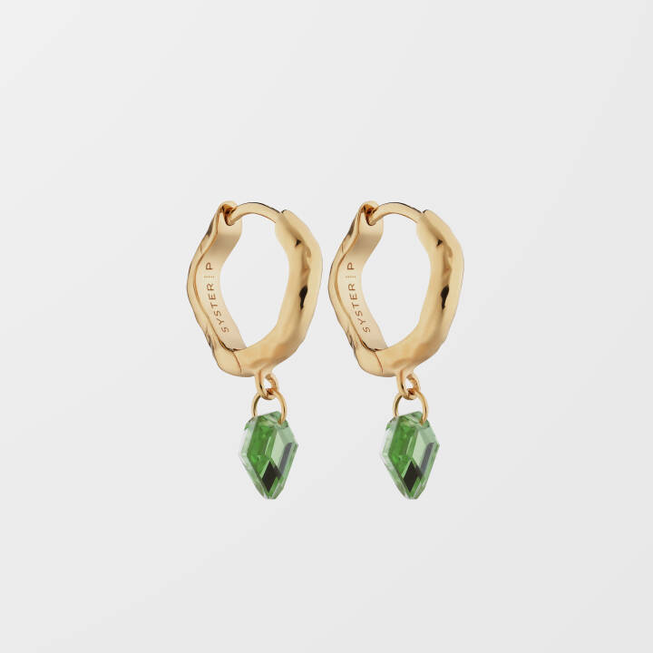 Product Image for SYSTER P Diamona Green Quartz Øreringer Gold