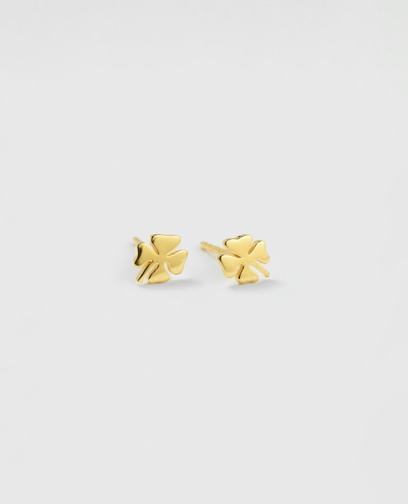 Bring Me Luck Stud Earrings Gold i gruppen Øredobber / Gulløredobber hos SCANDINAVIAN JEWELRY DESIGN (EG1250)