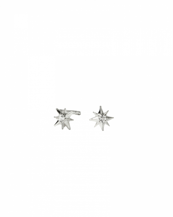 North Star Studs Earrings Silver i gruppen Øredobber / Sølvøredobber hos SCANDINAVIAN JEWELRY DESIGN (ES1215)