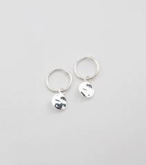 Product Image for SYSTER P Minimalistica Hammered Earrings Silver