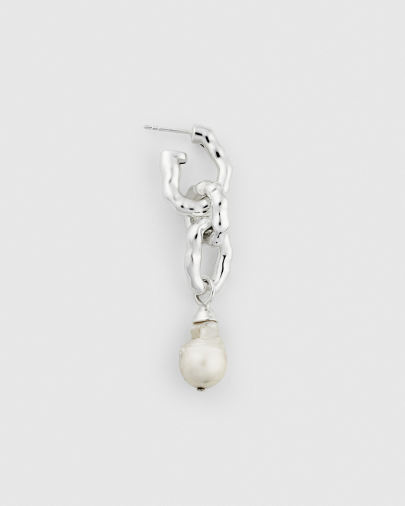 Mary Long Single Earring Silver i gruppen Øredobber / Perleøredobber hos SCANDINAVIAN JEWELRY DESIGN (ES1273)