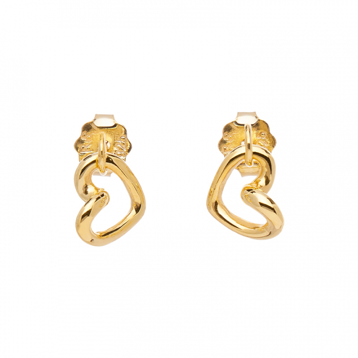 Love Vibe drop studs gold i gruppen Øredobber / Gulløredobber hos SCANDINAVIAN JEWELRY DESIGN (LVE-E14S00-G)