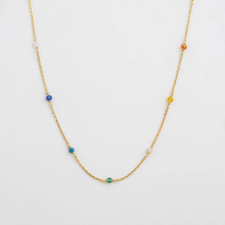 Santa Monica Multicolour Halskjede Gold i gruppen Halskjede / Gullkjede hos SCANDINAVIAN JEWELRY DESIGN (NG1351)