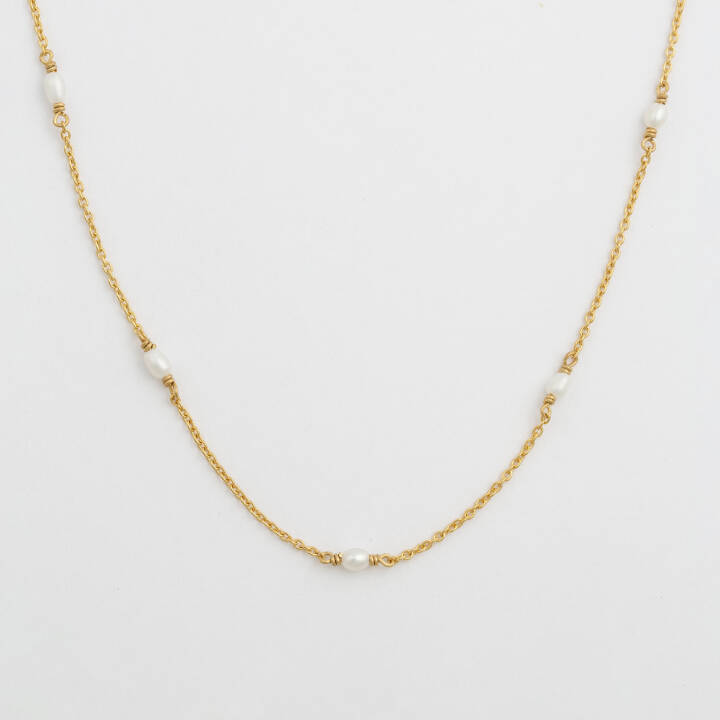 Treasure Multi Pearl Halskjede Gold i gruppen Halskjede / Gullkjede hos SCANDINAVIAN JEWELRY DESIGN (NG1354)