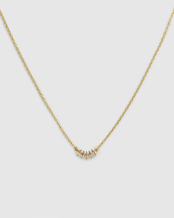 Theodora Halskjede Gull White  i gruppen Halskjede / Gullkjede hos SCANDINAVIAN JEWELRY DESIGN (NG1369WT)