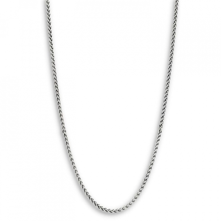 SilverNecklace Oxiderat flätat 50+5cm i gruppen Halskjede / Sølvkjede hos SCANDINAVIAN JEWELRY DESIGN (NN29015)