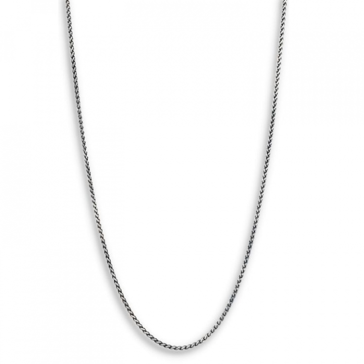 SilverNecklace Oxiderat flätat 50+5cm i gruppen Halskjede / Sølvkjede hos SCANDINAVIAN JEWELRY DESIGN (NN29016)