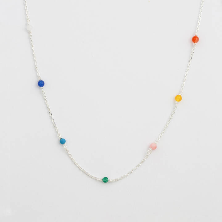 Santa Monica Multicolour Halskjede Sølv i gruppen Halskjede / Sølvkjede hos SCANDINAVIAN JEWELRY DESIGN (NS1351)