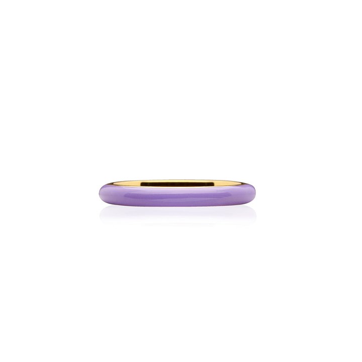 Enamel thin ring purple (Gull) i gruppen Ringer / Gullringer hos SCANDINAVIAN JEWELRY DESIGN (R2140GEPU)