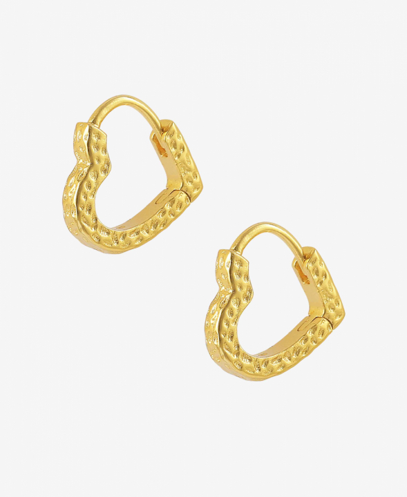Freya hoops Earrings Gold i gruppen Øredobber / Gulløredobber hos SCANDINAVIAN JEWELRY DESIGN (S08104-G)
