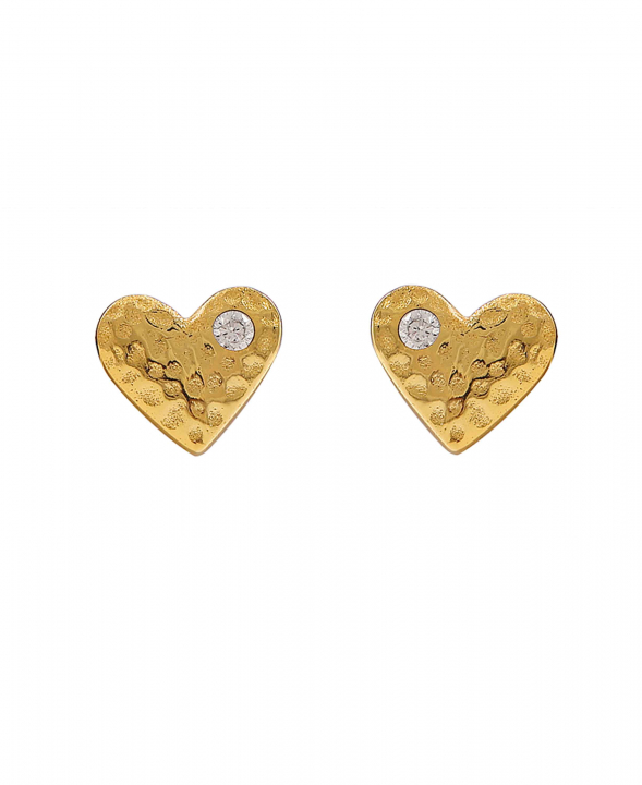 Mini heart earrings i gruppen Øredobber / Gulløredobber hos SCANDINAVIAN JEWELRY DESIGN (S08505G)