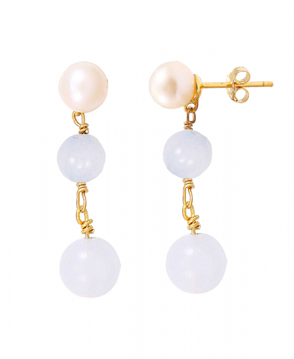 Fabienne earrings i gruppen Øredobber / Perleøredobber hos SCANDINAVIAN JEWELRY DESIGN (S08517G)