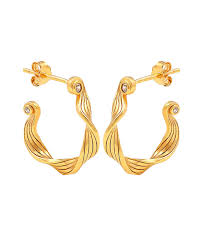 Audrey hoops Gold i gruppen Øredobber / Gulløredobber hos SCANDINAVIAN JEWELRY DESIGN (S08601G)