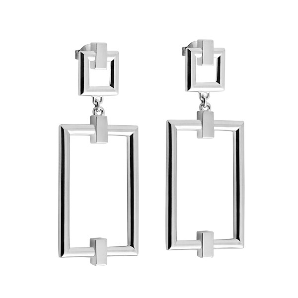 Product Image for Skanshage SWEDEN Detail Square Grand Øreringer Sølv