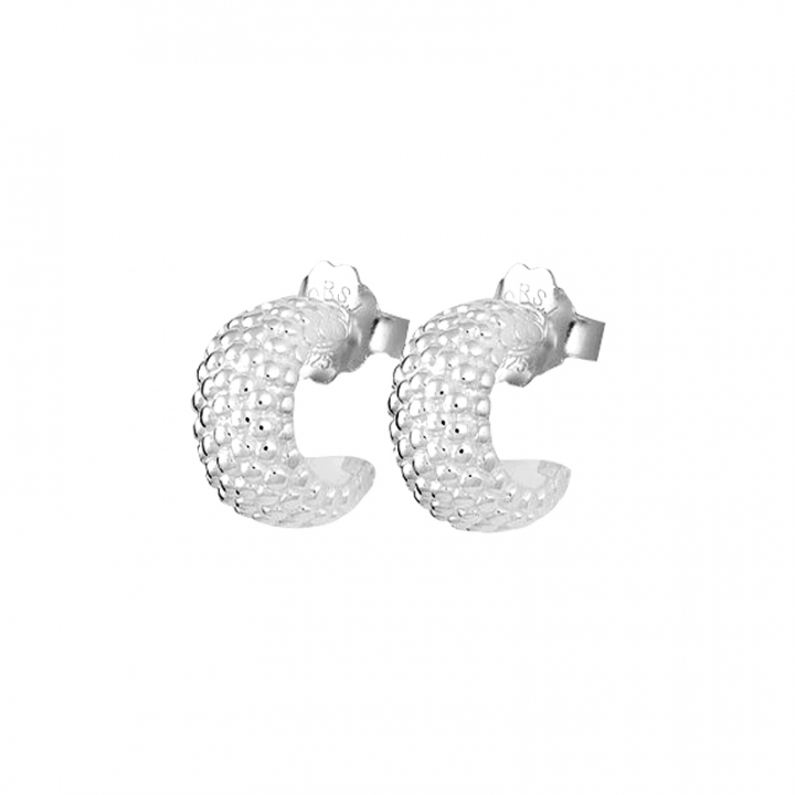 Stardust medium hoops i gruppen Øredobber / Sølvøredobber hos SCANDINAVIAN JEWELRY DESIGN (SDT-E5M000-S)