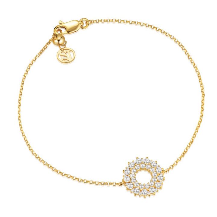 LIVIGNO BRACELET Gull i gruppen Armbånd / Gullarmbånd hos SCANDINAVIAN JEWELRY DESIGN (SJ-B2366-CZ-YG)
