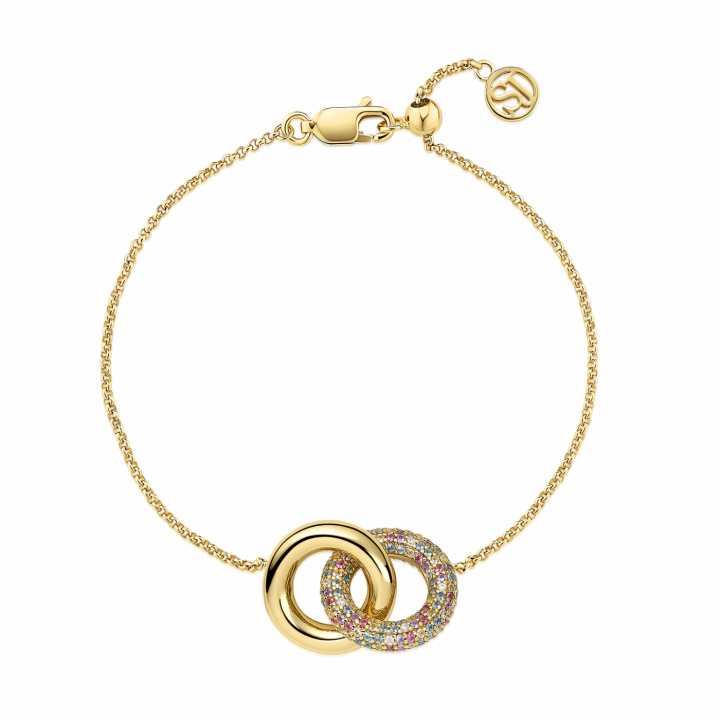 CARRARA Bracelet Gold i gruppen Armbånd / Gullarmbånd hos SCANDINAVIAN JEWELRY DESIGN (SJ-B2477-XCZ-YG)