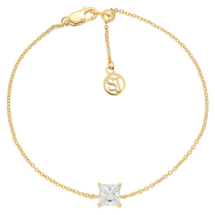 ELLERA QUADRATO Armbånd i gruppen Armbånd / Gullarmbånd hos SCANDINAVIAN JEWELRY DESIGN (SJ-B42274-CZ-YG)