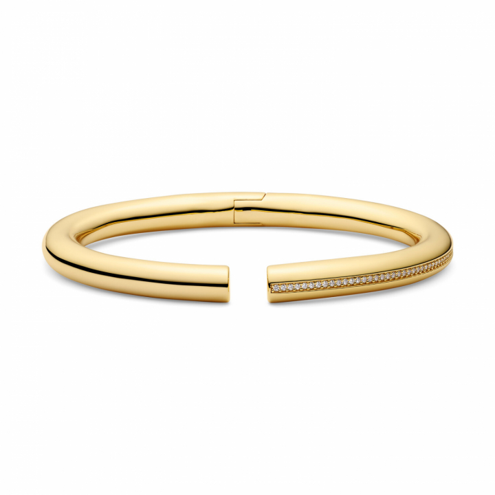 PALERMO BANGLE Gold i gruppen Armbånd / Armringer hos SCANDINAVIAN JEWELRY DESIGN (SJ-BG2588-CZ-YG)