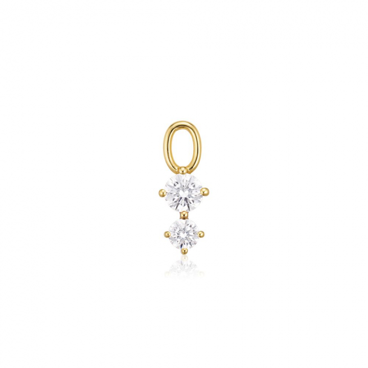 Product Image for Sif Jakobs Charm Circolo Due - 18k Gullpläterad, med vita zirkoner Hoop