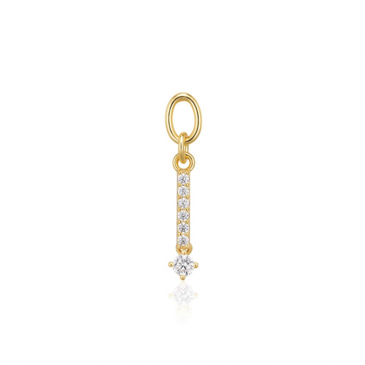 Product Image for Sif Jakobs Charm Circolo Lungo - 18k Gullpläterad, med vita zirkoner Hoop