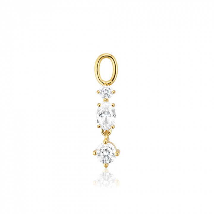 Product Image for Sif Jakobs Charm Pendolo Tre - 18k Gullpläterad, med vita zirkoner Hoop