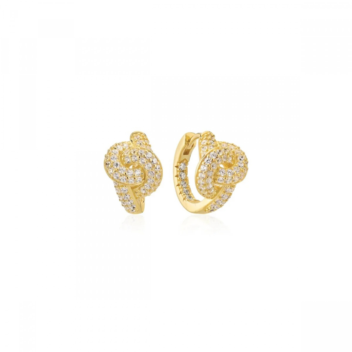 IMPERIA CREOLO EARRINGS Gold i gruppen Øredobber hos SCANDINAVIAN JEWELRY DESIGN (SJ-E10752-CZ-YG)