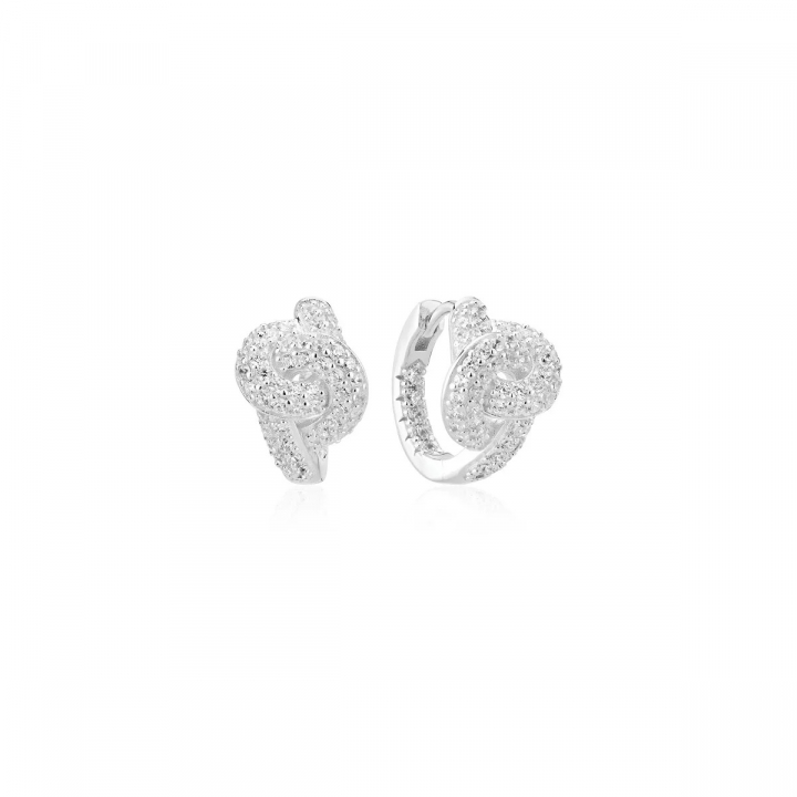 IMPERIA CREOLO EARRINGS silver i gruppen Øredobber / Sølvøredobber hos SCANDINAVIAN JEWELRY DESIGN (SJ-E10752-CZ)