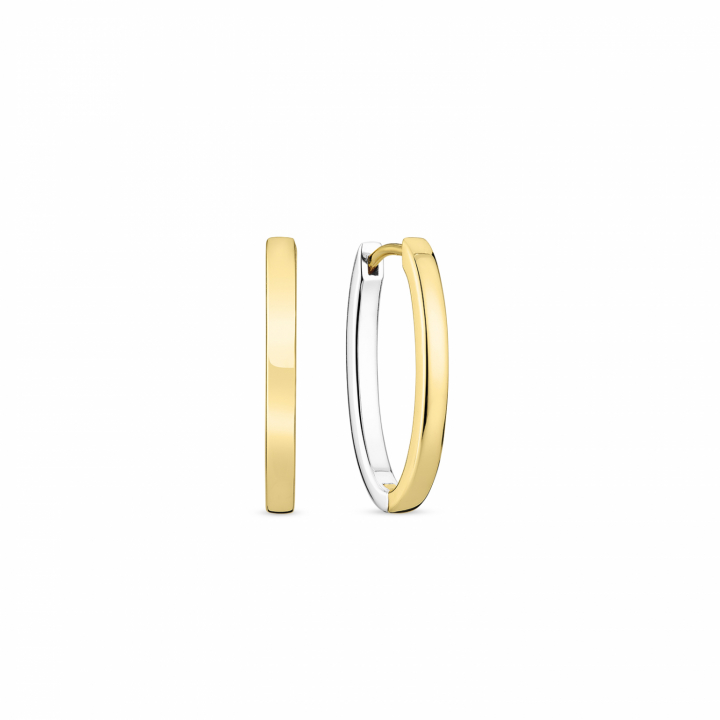 ELLISSE PIANURA PICCOLO EARRINGS Silver/Gold i gruppen Øredobber / Gulløredobber hos SCANDINAVIAN JEWELRY DESIGN (SJ-E2312-2YG)