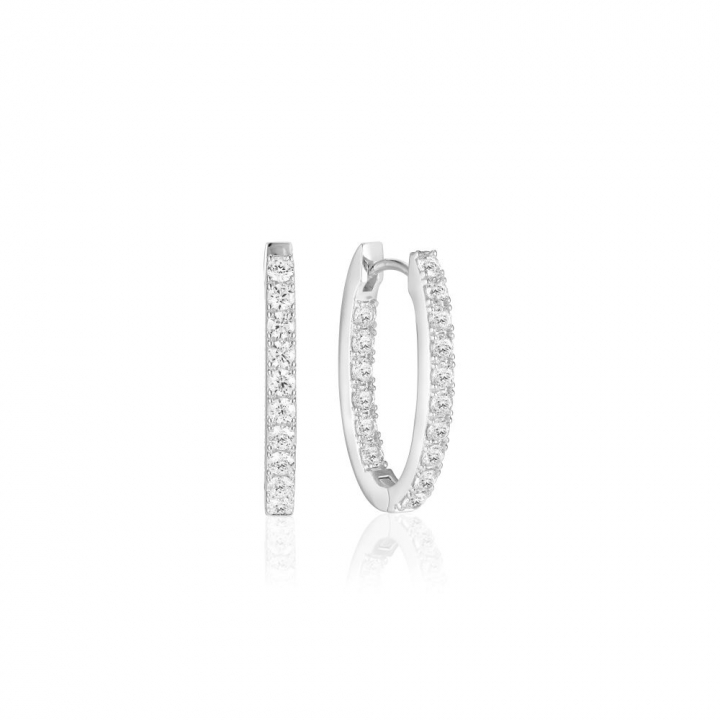 Ellisse Piccolo - med vita zirkoner Øreringer i gruppen Øredobber hos SCANDINAVIAN JEWELRY DESIGN (SJ-E2312-CZ)