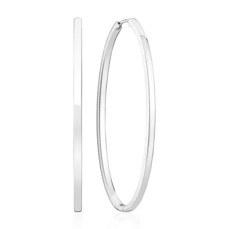 ELLISSE PIANURA GRANDE Earrings Silver i gruppen Øredobber hos SCANDINAVIAN JEWELRY DESIGN (SJ-E2314)