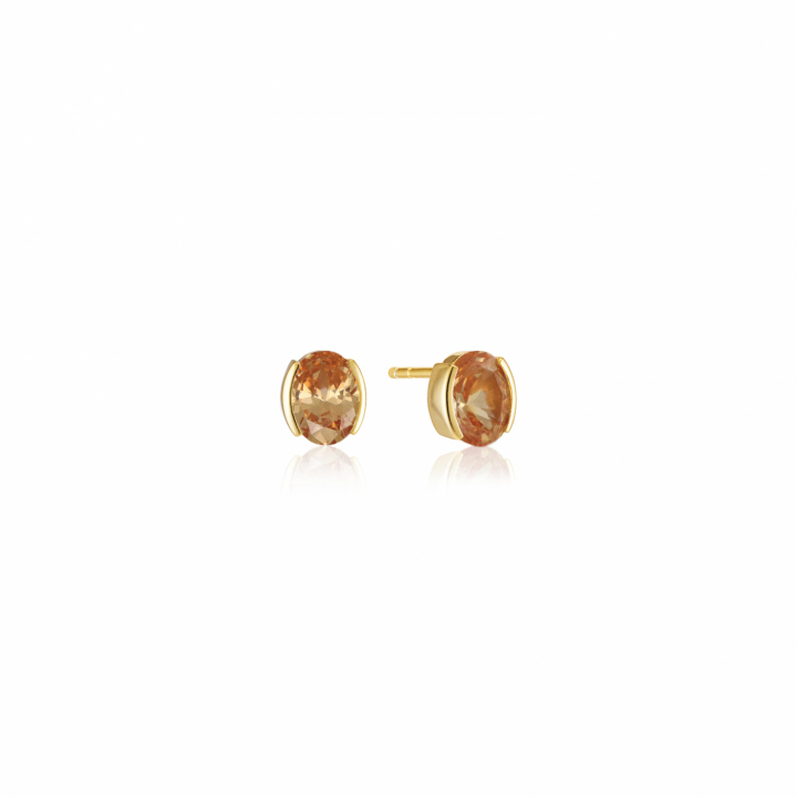 ELLISSE CAREZZA Earrings Gold i gruppen Øredobber / Gulløredobber hos SCANDINAVIAN JEWELRY DESIGN (SJ-E2350-CHCZ-YG)