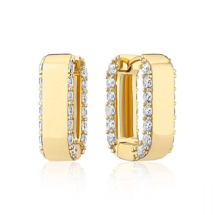 MARATEA PICCOLO Earrings Gold i gruppen Øredobber / Gulløredobber hos SCANDINAVIAN JEWELRY DESIGN (SJ-E2450-CZ-YG)