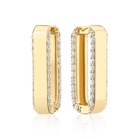 MARATEA GRANDE Earrings Gold i gruppen Øredobber hos SCANDINAVIAN JEWELRY DESIGN (SJ-E2452-CZ-YG)