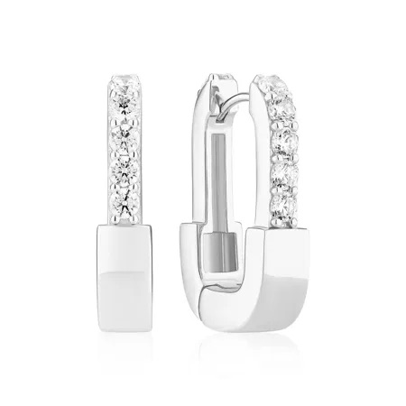 MARATEA Earrings Silver i gruppen Øredobber / Sølvøredobber hos SCANDINAVIAN JEWELRY DESIGN (SJ-E2453-CZ)