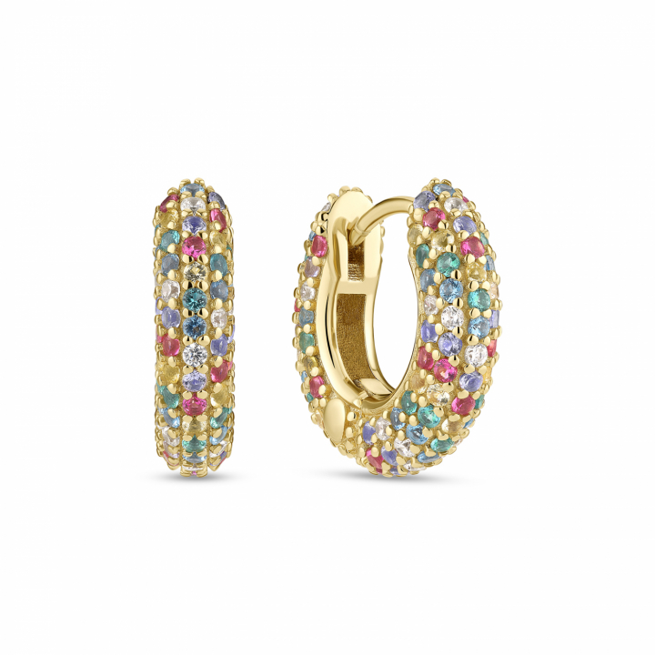 CARRARA PICCOLO EARRINGS GOLD i gruppen Øredobber / Gulløredobber hos SCANDINAVIAN JEWELRY DESIGN (SJ-E2473-XCZ-YG)