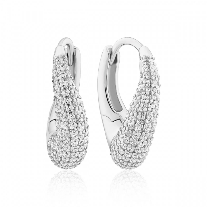GLORENZA PICCOLO Earrings Silver i gruppen Øredobber hos SCANDINAVIAN JEWELRY DESIGN (SJ-E2482-CZ)