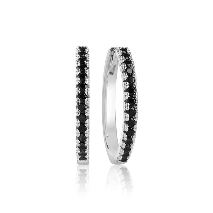 Product Image for Sif Jakobs ELLERA GRANDE Øreringer Svarte Zirkoner (Sølv)