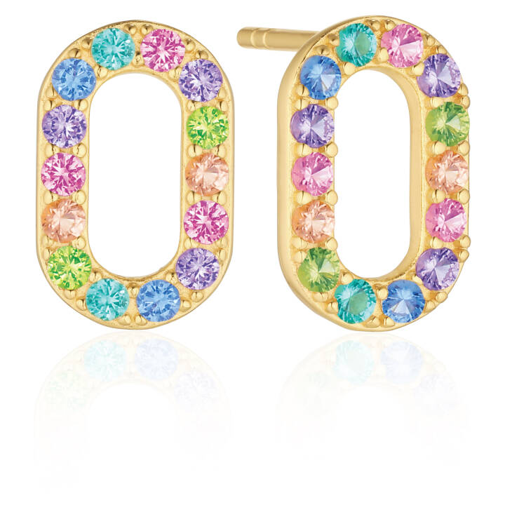 CAPIZZI Øreringer i gruppen Øredobber / Gulløredobber hos SCANDINAVIAN JEWELRY DESIGN (SJ-E42208-XCZ-YG)