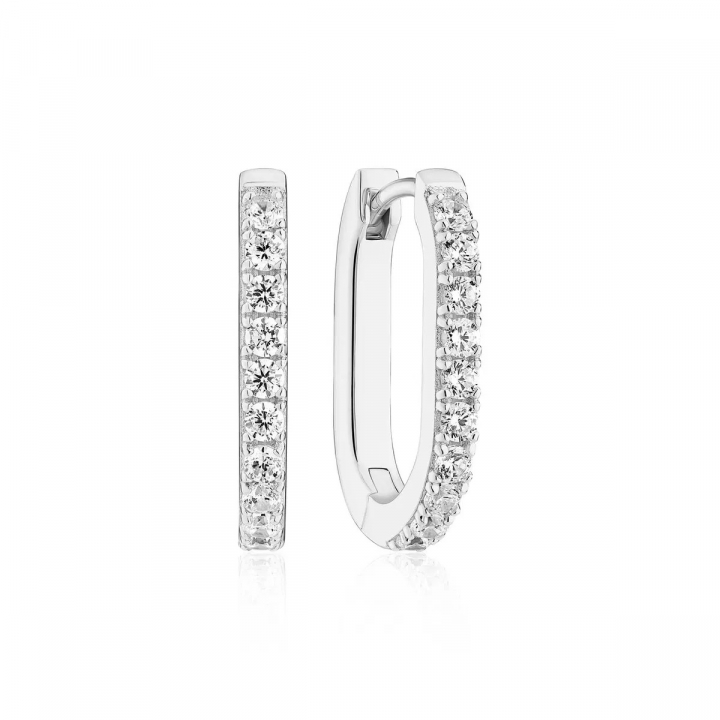 CAPIZZI PICCOLO EARRINGS SILVER i gruppen Øredobber / Sølvøredobber hos SCANDINAVIAN JEWELRY DESIGN (SJ-E42209-CZ)
