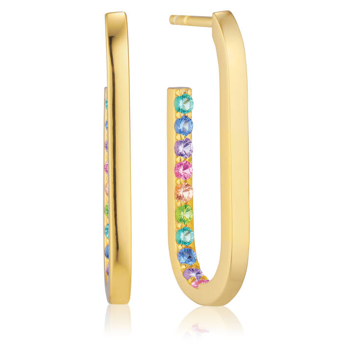 CAPIZZI MEDIO Øreringer i gruppen Øredobber / Gulløredobber hos SCANDINAVIAN JEWELRY DESIGN (SJ-E42212-XCZ-YG)
