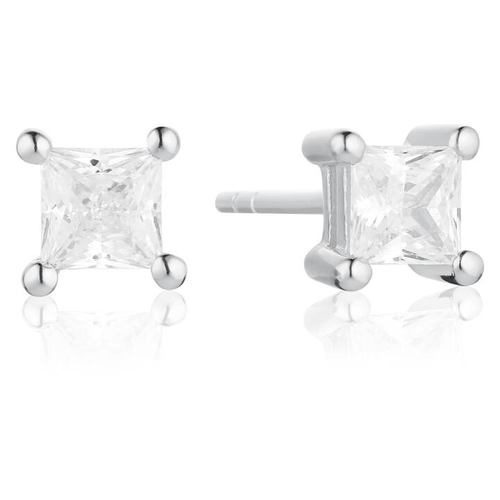 ELLERA QUADRATO Øreringer i gruppen Øredobber / Sølvøredobber hos SCANDINAVIAN JEWELRY DESIGN (SJ-E42277-CZ)