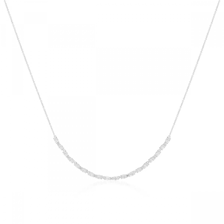 ELLERA OVALE Necklace Silver i gruppen Halskjede / Sølvkjede hos SCANDINAVIAN JEWELRY DESIGN (SJ-N2415-CZ)