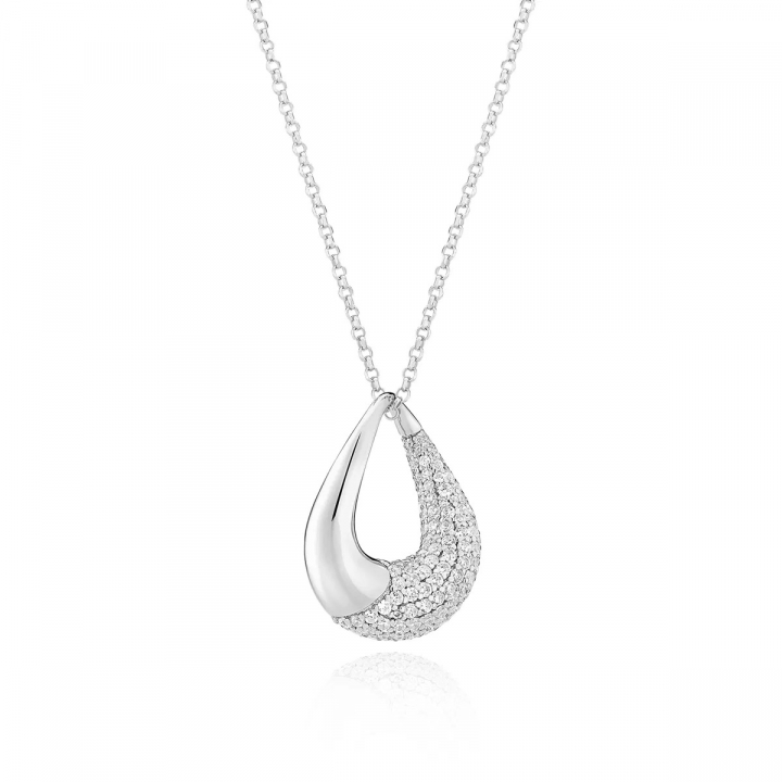 GLORENZA necklace Silver i gruppen Halskjede / Sølvkjede hos SCANDINAVIAN JEWELRY DESIGN (SJ-N2482-CZ)