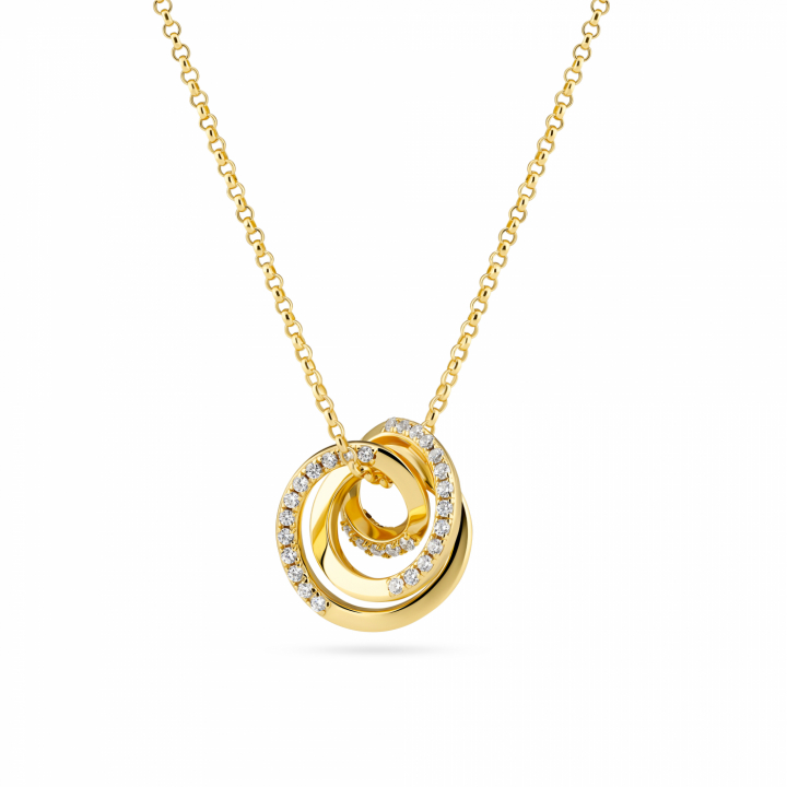 SPIRALE PICCOLO NECKLACE GOLD i gruppen Halskjede / Gullkjede hos SCANDINAVIAN JEWELRY DESIGN (SJ-N2588-CZ-YG)