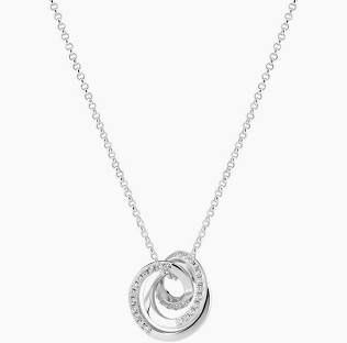 SPIRALE PICCOLO NECKLACE Silver i gruppen Halskjede / Sølvkjede hos SCANDINAVIAN JEWELRY DESIGN (SJ-N2588-CZ)