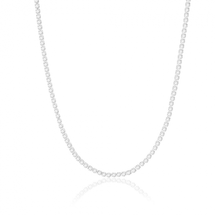 Ellera Grande - med vita zirkoner Halskjede i gruppen Halskjede / Sølvkjede hos SCANDINAVIAN JEWELRY DESIGN (SJ-N2872-CZ-38)