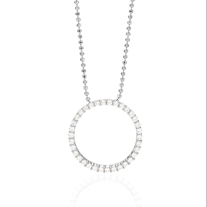 Product Image for Sif Jakobs BIELLA GRANDE Halskjede Hvite Zirkoner (Sølv) 45 cm