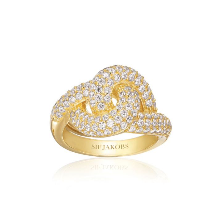 Imperia - 18k Gullpläterad, med vita zirkoner Ring i gruppen Ringer / Gullringer hos SCANDINAVIAN JEWELRY DESIGN (SJ-R10752-CZ-YG)
