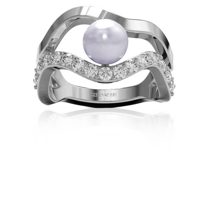 PONZA Ring Sølv i gruppen Ringer / Perleringer hos SCANDINAVIAN JEWELRY DESIGN (SJ-R12363-PCZ)